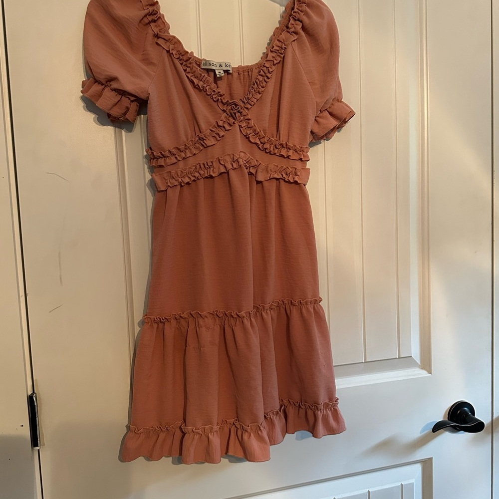 Ruffled Pink Mini Dress